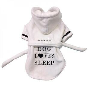 Luxury Soft Cotton Hooded Bathrobe Dog Size Medium